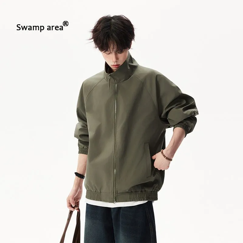 Harrington Jacket - Erkek Dik Yaka Bol Bomber Ceket