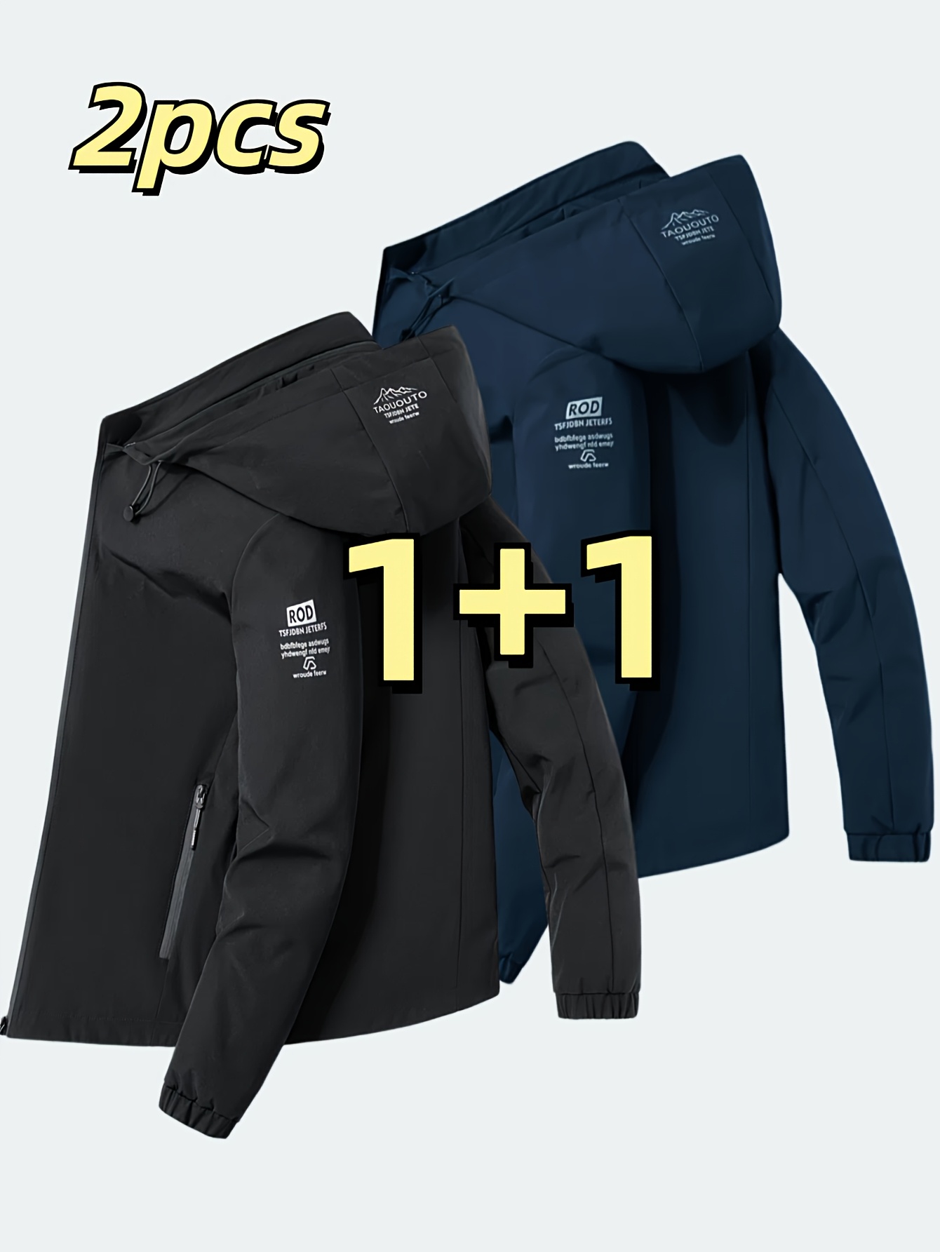Men'S Fashion Zipper Jacket - İki parçalı modaya uygun erkek rüzgar