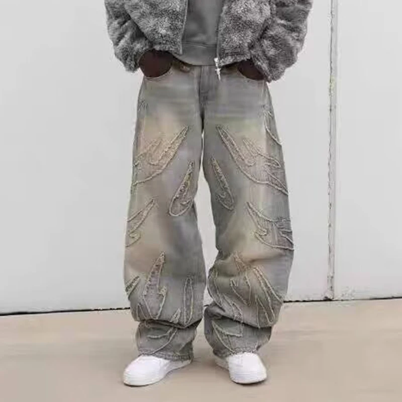 Men'S Fashion Jeans 2025 - Sokak Gotik Retro Yüksek Belli Geniş