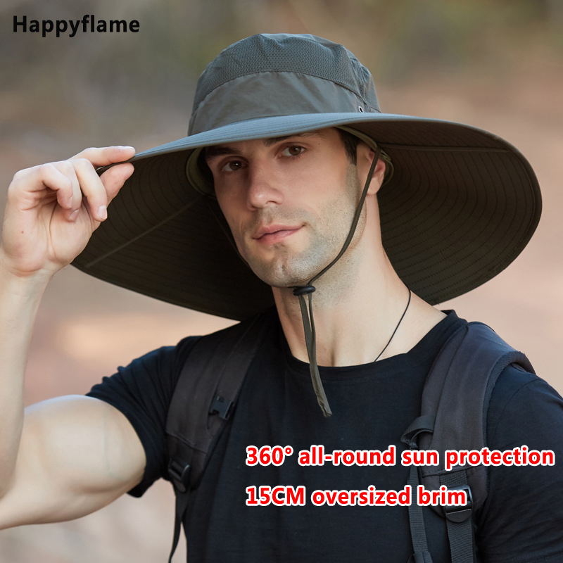Mens Fashion Bucket Hat - Sıcak erkek 15CM büyük geniş ağız