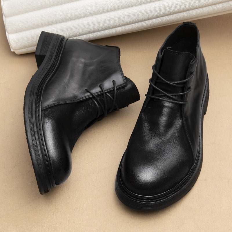 Mens Fashion Vintage - Vintage Erkek Hakiki Deri Çizmeler Lüks