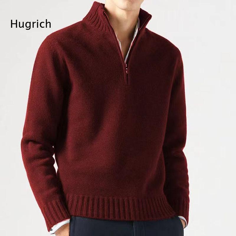 Mens Fashion Quarter Zip - Moda Erkek Düz Renk Yarım Yaka