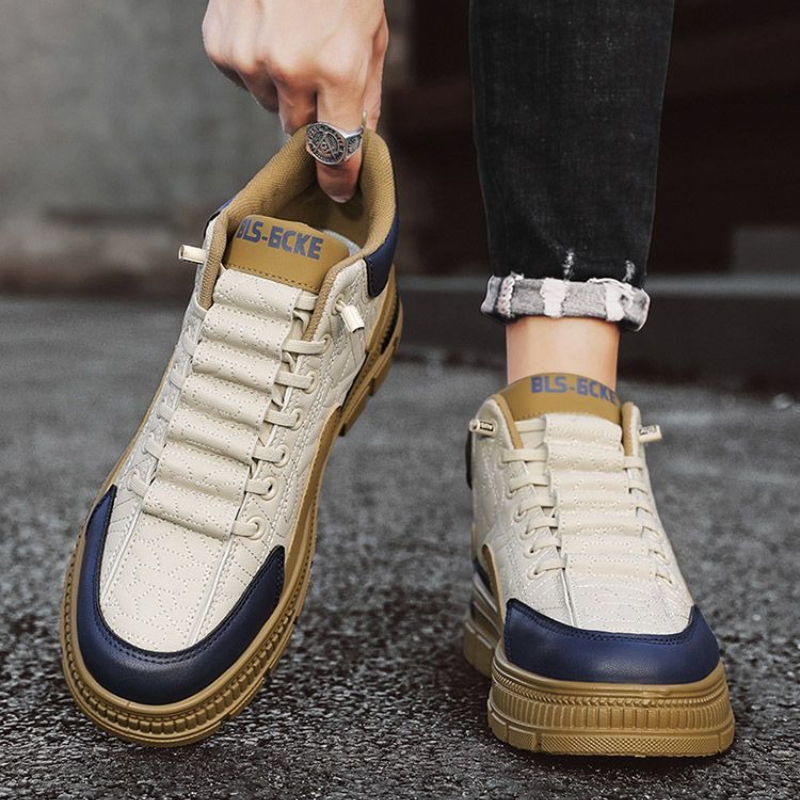 Mens Fashion Vintage - Slip-On Platform Erkek Botları İlkbahar Sonbahar