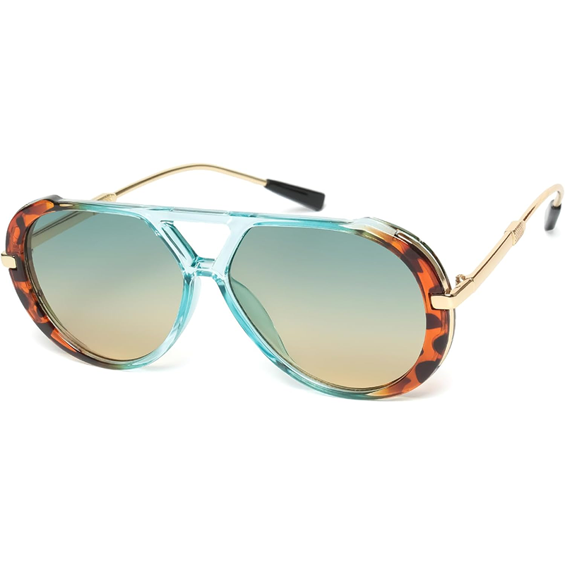 Men'S Fashion 70S - KENBO Retro Altın Aviator Güneş Gözlüğü