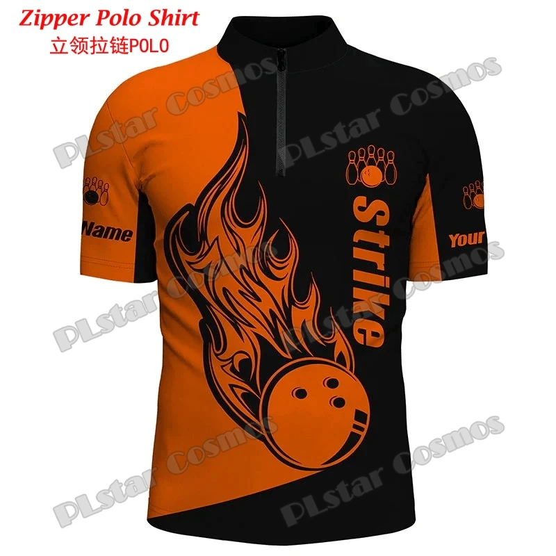 Mens Fashion Quarter Zip - Kişiselleştirilmiş Bowling Takımı 3D Her Yerinde