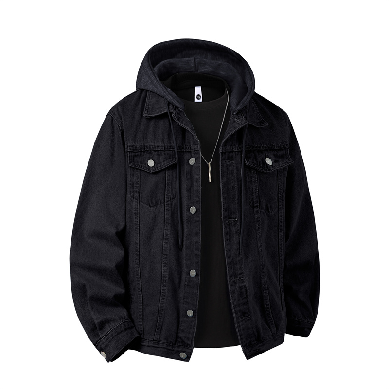 Bomber Jacket Men - Erkekler Kapşonlu Denim Ceket Erkekler Streetwear