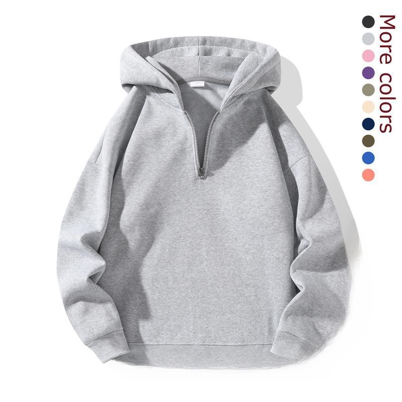 Mens Fashion Quarter Zip - Şık Erkekler İçin Çeyrek Fermuarlı Kapüşonlu