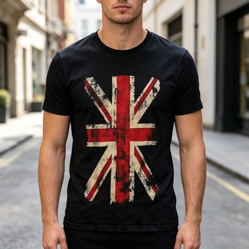 Union Jack Grafik Tişört Vinta - Men'S Fashion Uk incelemesi ve fiyatı