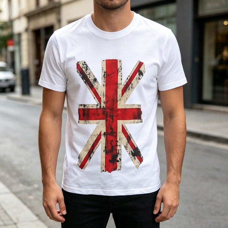 Union Jack Grafik Tişört Vinta - Men'S Fashion Uk incelemesi ve fiyatı