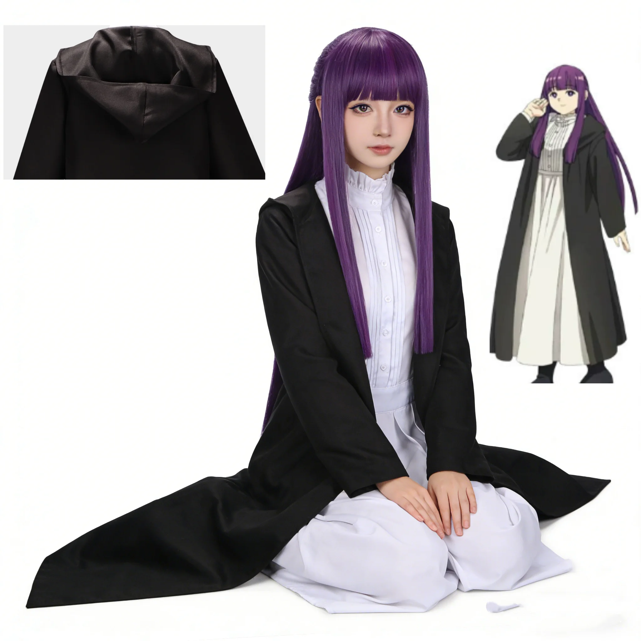 2026 Frieren Fern Cosplay Kost - Trench Coat Men incelemesi ve fiyatı