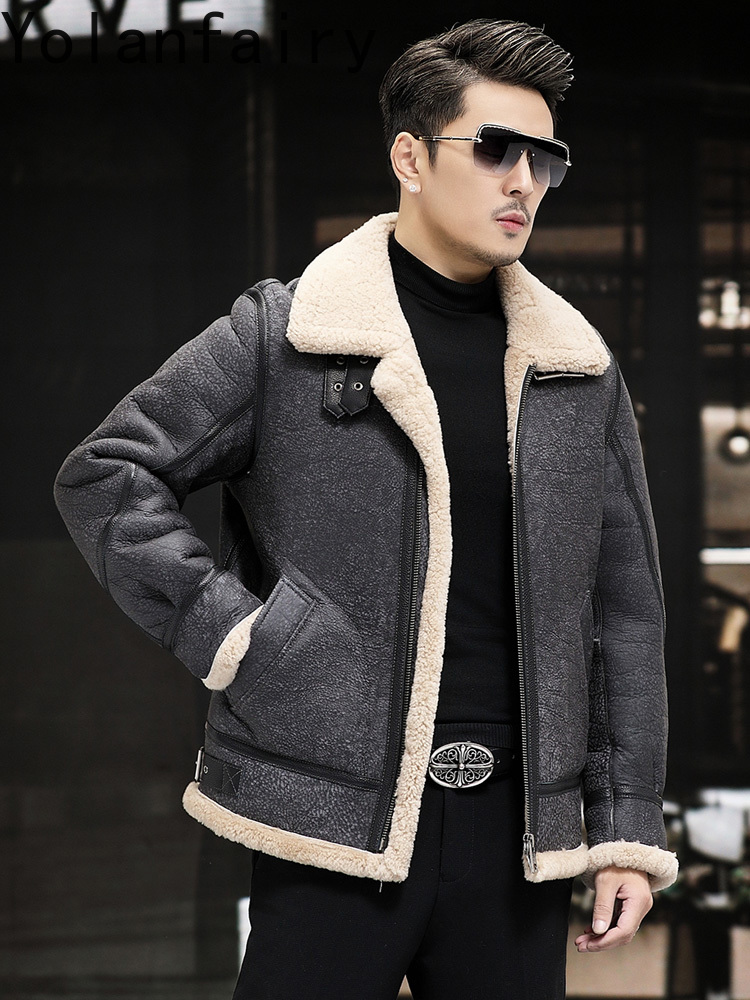 YOLANFAIRY Gerçek Deri Ceketle - Men'S Fashion Zipper Jacket incelemesi ve fiyatı