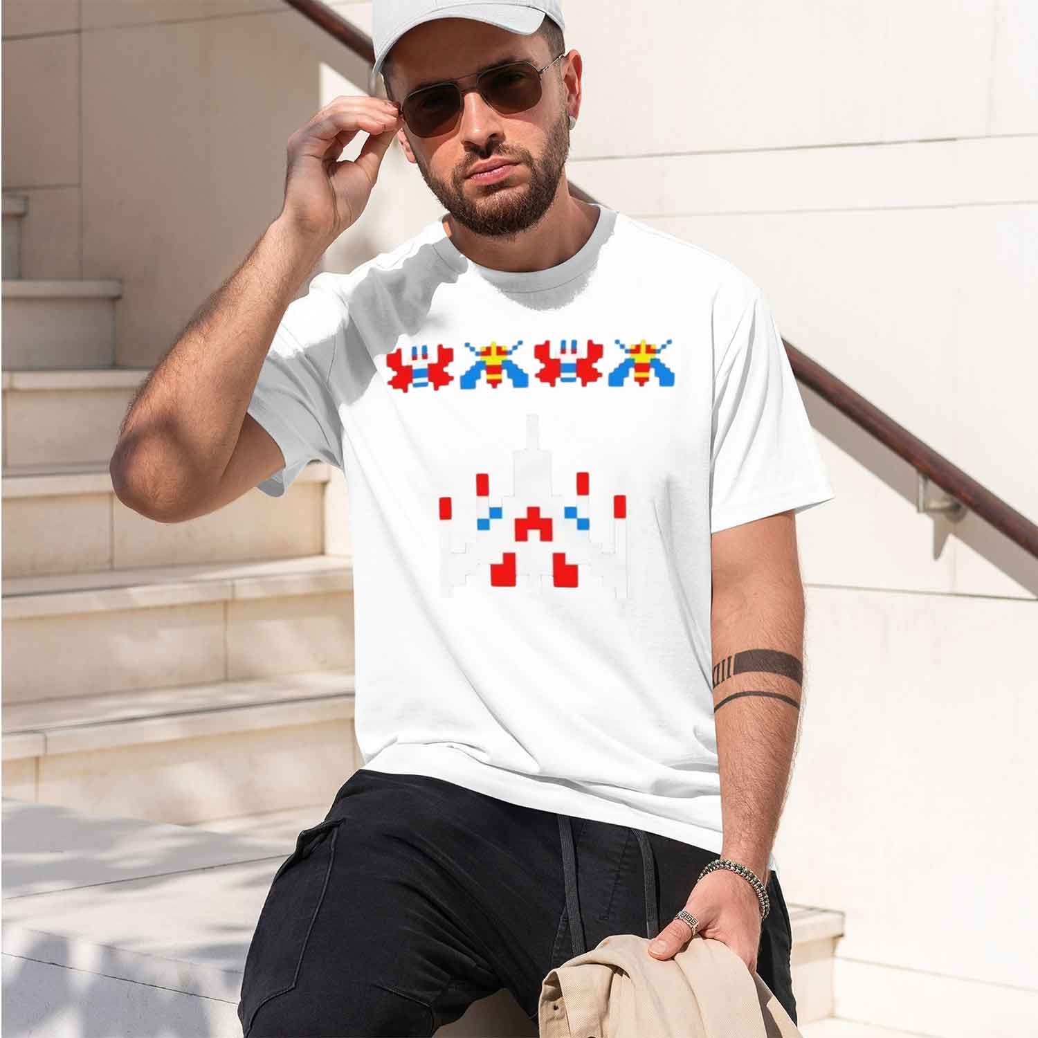 80'ler 70'ler Arcade Galaga Vi - Men'S Fashion 70S incelemesi ve fiyatı