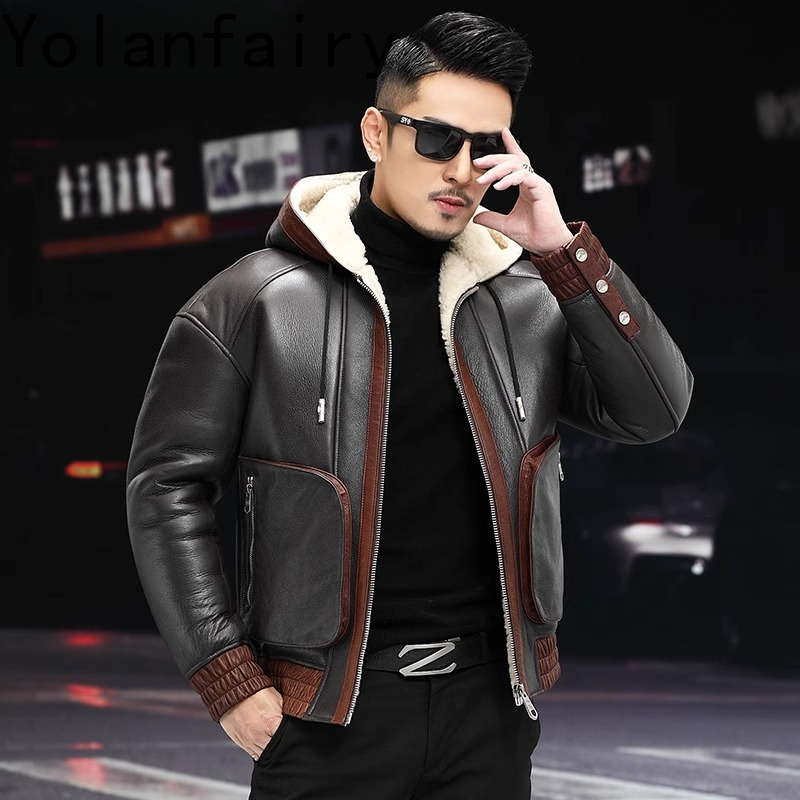 YOLANFAIRY Doğal Yün Kürk Ceke - Men'S Fashion Zipper Jacket incelemesi ve fiyatı