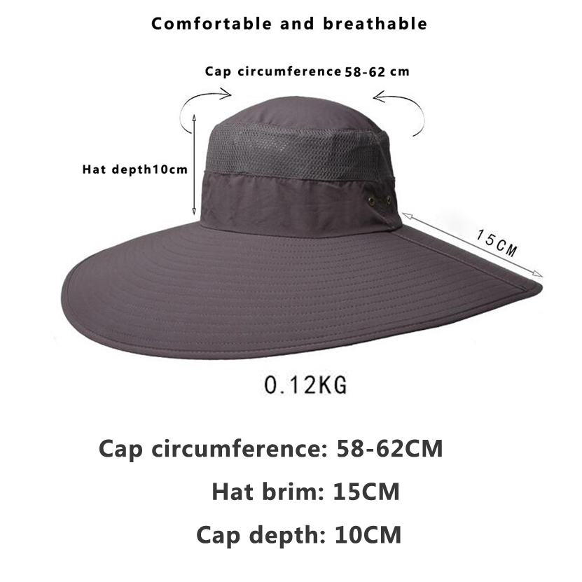 Sıcak erkek 15CM büyük geniş a - Mens Fashion Bucket Hat incelemesi ve fiyatı