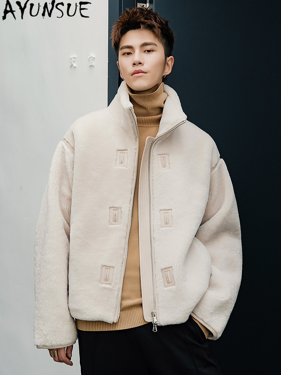 AYUNSUE Doğal Merinos Koyun Sh - Men'S Fashion Zipper Jacket incelemesi ve fiyatı