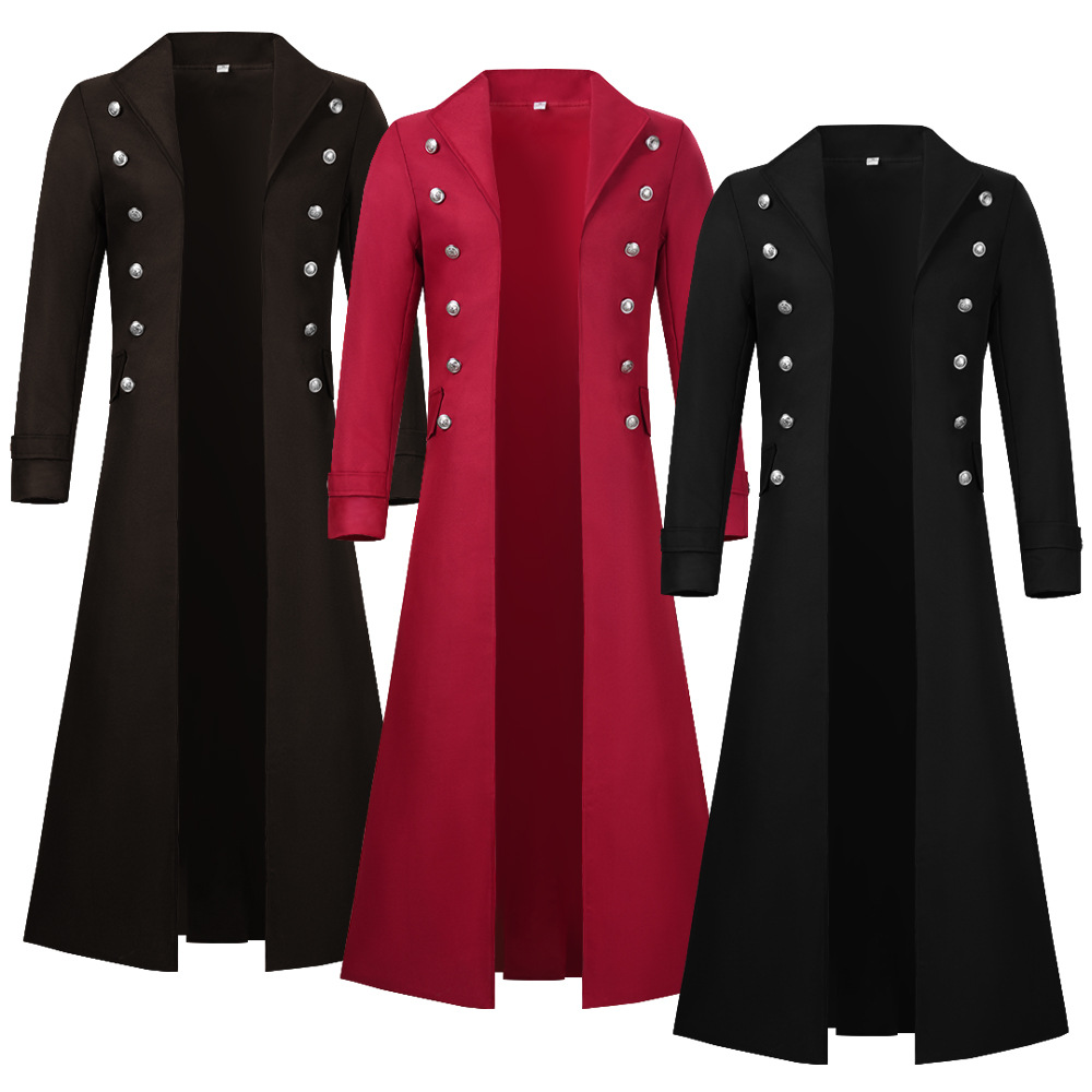 S-2XL Büyük Beden Erkek Gotik  - Trench Coat Men incelemesi ve fiyatı