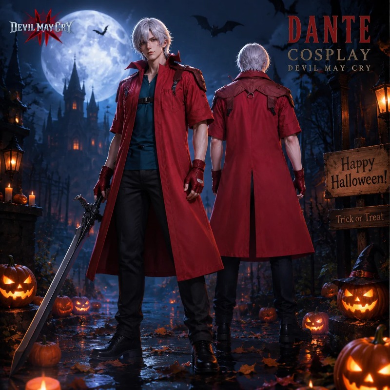 Devil May Cry DMC5 Dante Cospl - Trench Coat Men incelemesi ve fiyatı