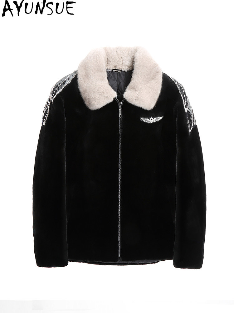 AYUSNUE Doğal Vizon Kürk Erkek - Men'S Fashion Zipper Jacket incelemesi ve fiyatı