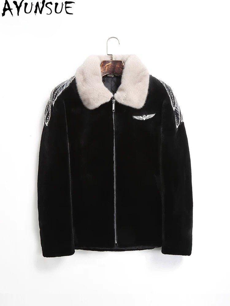 AYUSNUE Doğal Vizon Kürk Erkek - Men'S Fashion Zipper Jacket incelemesi ve fiyatı