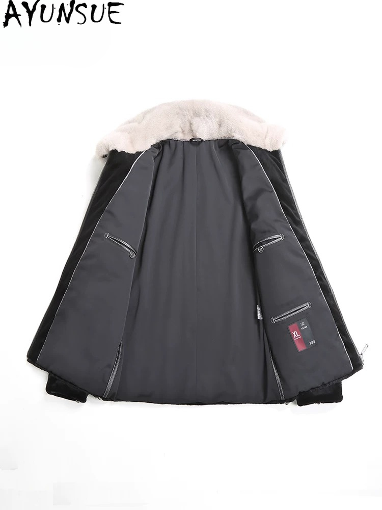 AYUSNUE Doğal Vizon Kürk Erkek - Men'S Fashion Zipper Jacket incelemesi ve fiyatı