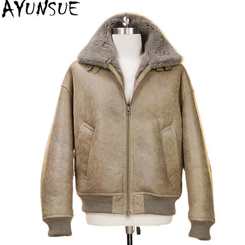 AYUNSUE High-end Doğal Kürk Ce - Men'S Fashion Zipper Jacket incelemesi ve fiyatı