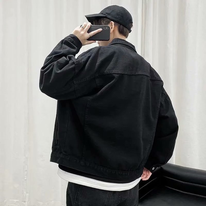 Siyah Denim kısa ceket erkek k - Bomber Jacket Men incelemesi ve fiyatı