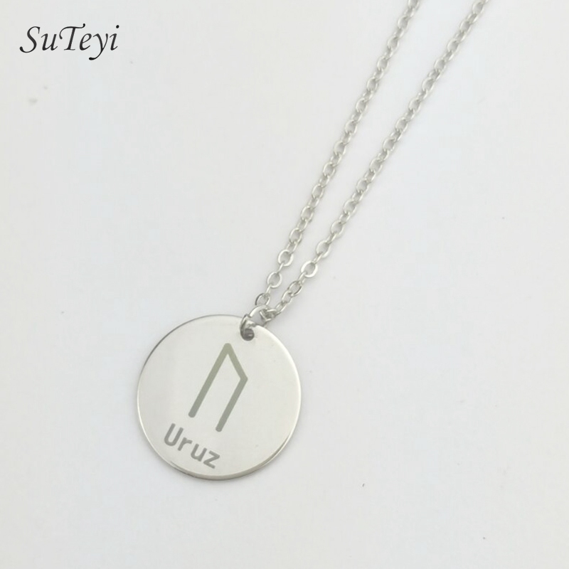 Yuvarlak 25% Rune Mektup Kolye - Mens Fashion Discord incelemesi ve fiyatı