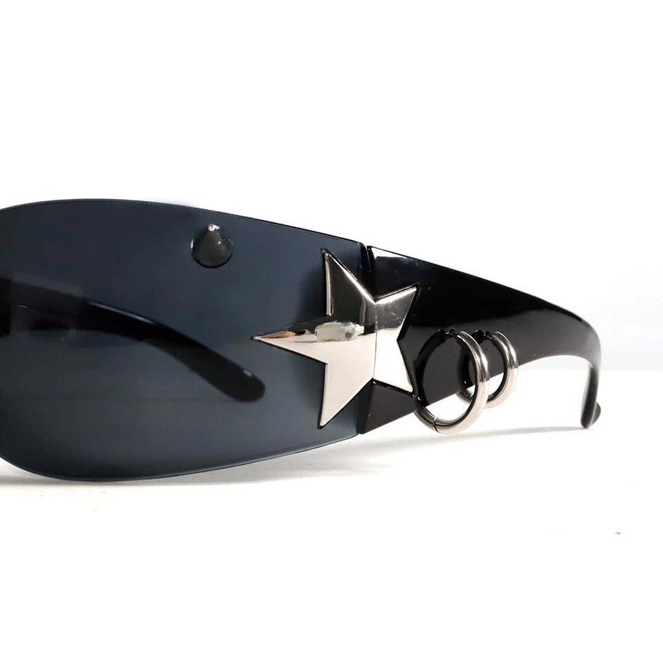 Perçinli Punk Metal Yıldız Çer - Men'S Fashion Glasses incelemesi ve fiyatı
