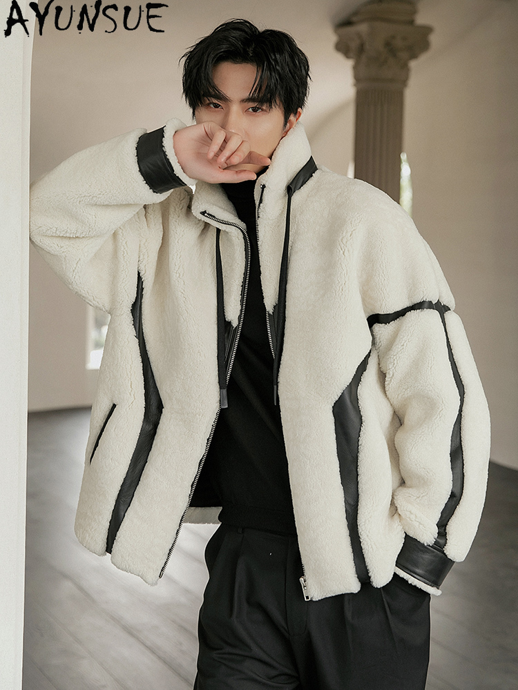 AYUNSUE Lüks Doğal Kürk Ceket  - Men'S Fashion Zipper Jacket incelemesi ve fiyatı