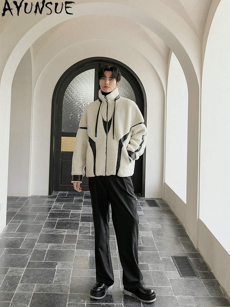 AYUNSUE Lüks Doğal Kürk Ceket  - Men'S Fashion Zipper Jacket incelemesi ve fiyatı