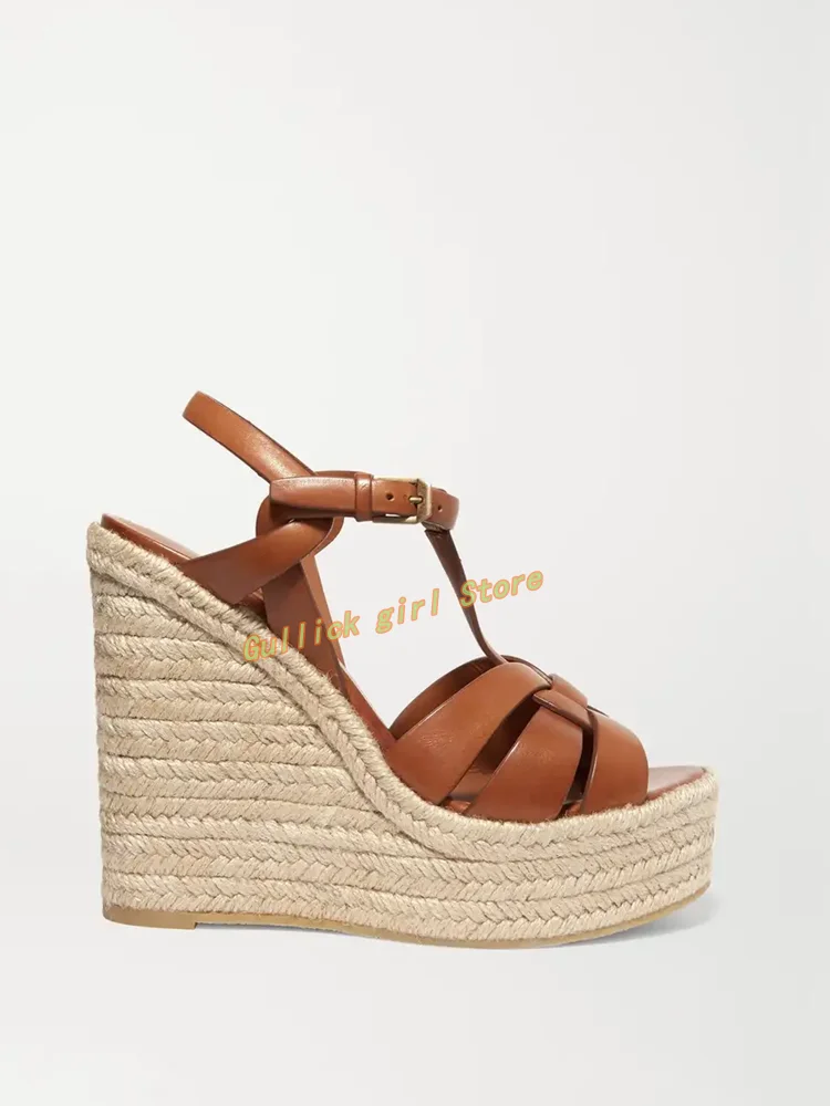 Takozlar platformu örgü sandal - Leather Belt Braided incelemesi ve fiyatı
